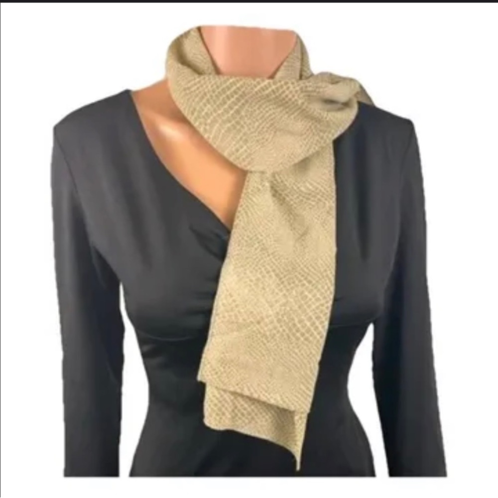 Green Beige Very Light Scarf Casual